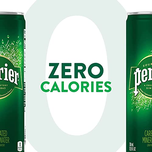 Perrier Flavored Carbonated Mineral Water -Variety Pack, 4 Flavors. Slim Cans, Natural Sparkling Drinking Water | Pack of 8 - Thumbnail 3