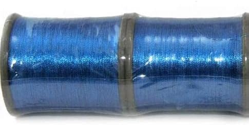 Bhavya Enterprises Zari roll (Metallic Yarn) Thread for Embroidery Work, Beading, Jewellery Making and Crafts (Blue, 2)