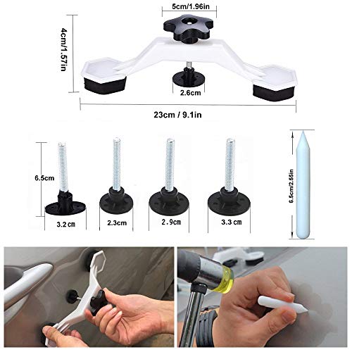 ARISD Auto Paintless Dent Repair Kits - Golden Car Dent Puller with Bridge Dent Puller Kit for Car Hail Damage and Door Dings Repair