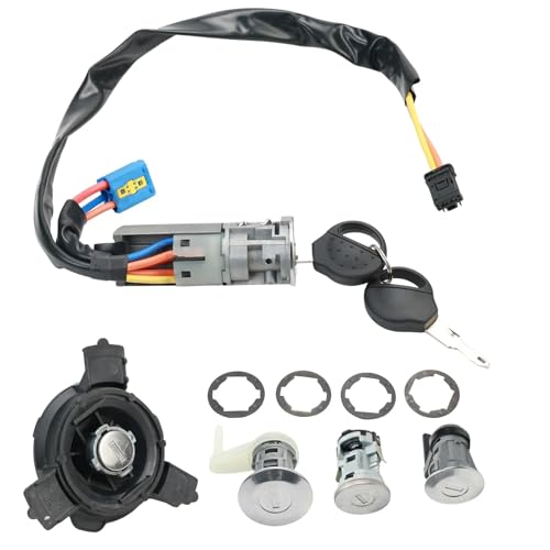 Complete Set of 3 Locks + Neiman + Fuel Cap + 2 Keys Compatible With Peugeot 206 (1998-)