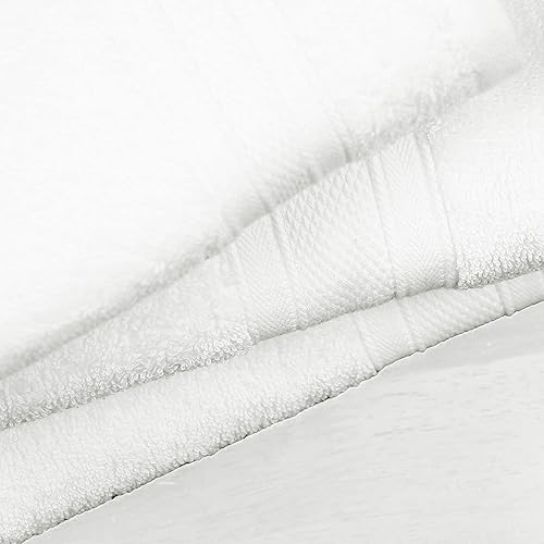 Trident Soft And Plush, 100% Cotton, Highly Absorbent, Bathroom Towels, Super Soft, 6 Piece Towel Set (2 Bath Towels, 2 Hand Towels, 2 Washcloths), Towel Sets For College Dorm, White #TOP2