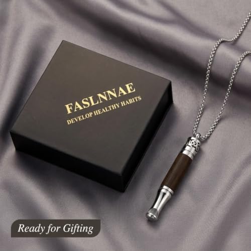 Vintage Carved Wood & Stainless Steel Cigarette Filter Necklace, Detachable Washable Cigarette Mouthpiece Pendant, Fashion Daily Wear Smoking Jewelry (Black) by Vassila - Image 8