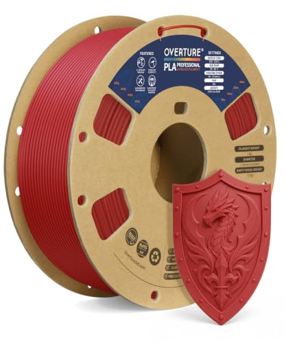 Image of OVERTURE PLA Plus (PLA+) Filament 1.75mm, Stronger & More Durable, Professional Toughness 3D Printer Filament 1kg (2.2lbs), High Precision + /- 0.02mm, Tangle-Free (Fresh Red)