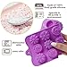 HKNMTT Chocolate Flower Molds Silicone 4 Pack, 11 Shapes 60 Cavities Chocolate Candy Fondant Mold Bite Size Rose Floral Mould for DIY Baker lover Soap Ice Butter