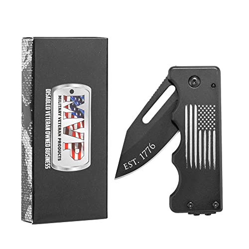 Military Gift Shop American Flag Versatile Money Clip Pocket Knife- 2.75 Inch Blade Knife with Clip for Money-The Perfect EDC-USMC Vet Owned SMALL Business Military Gift Shop American Flag Versatile Money Clip Pocket Knife- 2.75 Inch Blade Knife with Clip for Money-The Perfect EDC-USMC Vet Owned SMALL Business