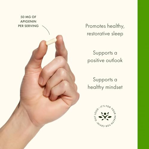 Swanson Apigenin - Bioflavonoid Supplement that Offers Stress & Sleep Support, Aids Cellular Health & May Support Men's Health* - 90 Capsules