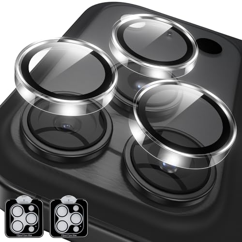 Protecteur objectif iPhone 17 Pro Max en verre trempé et métal YWXTW avec pose facile