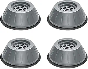 Perfect Pricee Washer Dryer Anti Vibration Pads with Suction Cup Feet, Fridge Washing Machine Leveling Feet Anti Walk Pads Shock Absorber Furniture Lifting Base (Set of 4 PCS)