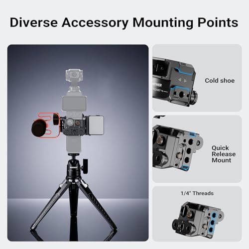 Image of NEEWER Gimbal Camera Cage Compatible with DJI Osmo Pocket 4P (4 Pro), Pocket 4, Xtra Muse, Protective Action Camera Video Rig, Cold Shoe Mount Photography Accessories, No Assembly Needed, AC069