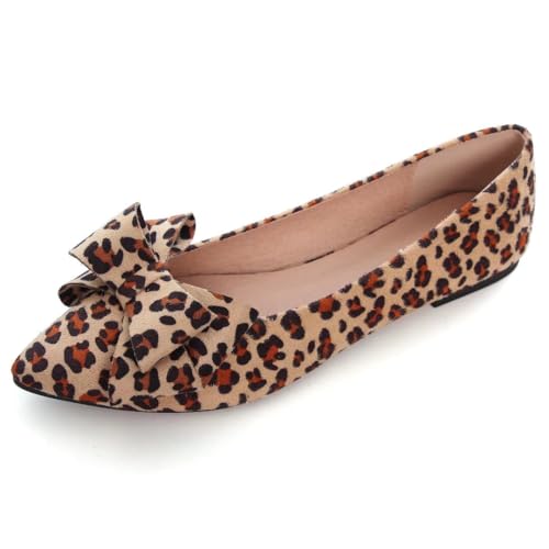 Image of TN TANGNEST Women Fashion Bowknot Flats Comfort Pointed Toe Dress Shoes