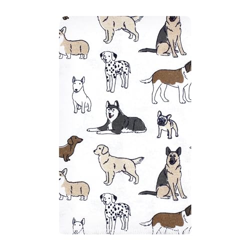 Image of Hudson Baby Unisex Baby Flannel Burp Cloth 10pk, Handsome Dogs, One Size