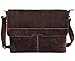 18 inch Vintage Leather Full Flap Messenger Handmade Bag Laptop Bag Satchel Bag Padded Messenger Bag Brown (messenger brown) (brown)