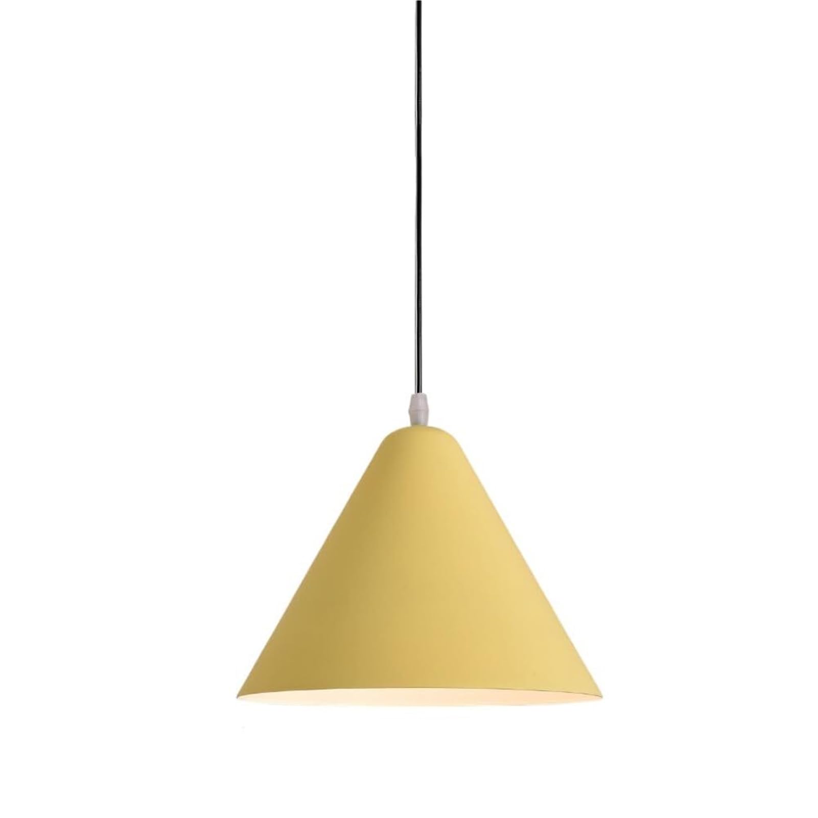 KBUUKYYXouy Minimalism Metal Hanging Lamp, Colorful Ceiling Pendant Light Fixture Single Farmhouse Lighting Chandelier for Kitchen Island Sink Dining Room Entryway(Yellow,9.8in)
