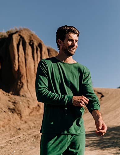 Leveret Mens Pajamas Solid Colors 2 Piece Pajama Set 100% Cotton (Size Small-XX-Large)2