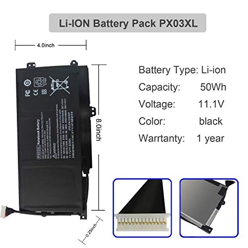 Px03Xl 715050-001 K002Tx Notebook Battery For Hp Envy 14 Touchsmart M6 M6-K M6-K022Dx M6-K125Dx M6-K015Dx M6-K025Dx M6-K010Dx M6-K022Dx 14-K112Nr 14-K002Tx 714762-1C1 2C1 Tpn-C109 Tpn-C110 Tpn-C111 #TOP7
