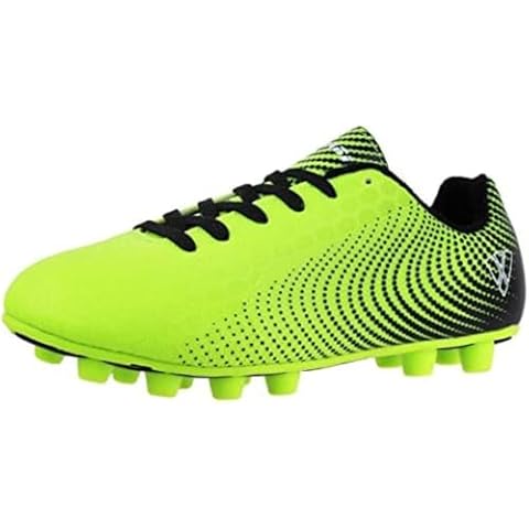 Vizari Stealth FG Soccer Shoes | Firm Ground Outdoor Soccer Shoes for Boys and Girls | Lightweight and Easy to wear Youth Outdoor Soccer Cleats | Green/Black | Little Kid Cover