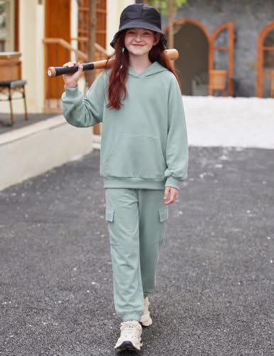 Image of Arshiner 2 Pieces Girls Outfits Fall Sweatsuits Sweatshirts and Sweatpants
