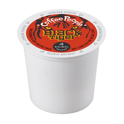 Coffee People Black Tiger Dark Roast K-Cup Portion Pack for Keurig Brewers, 24- Count