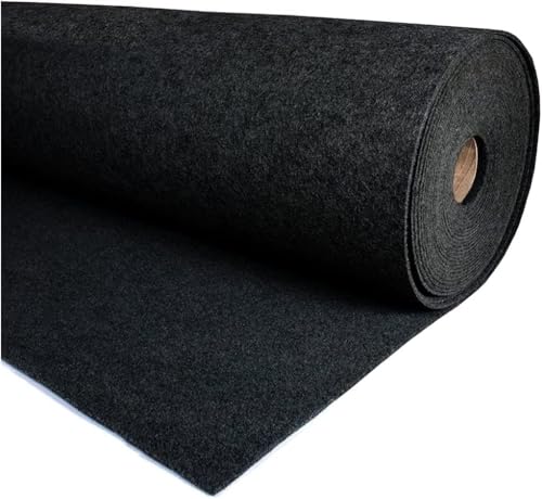 Mugar- Alfombras para Eventos y Celebraciones de Todo Tipo- Alfombras Pasilleras para Festejos y Ocasiones Especiales de Diversos Colores- 2 Metro de Ancho (2x10 Metros, Negro (4))
