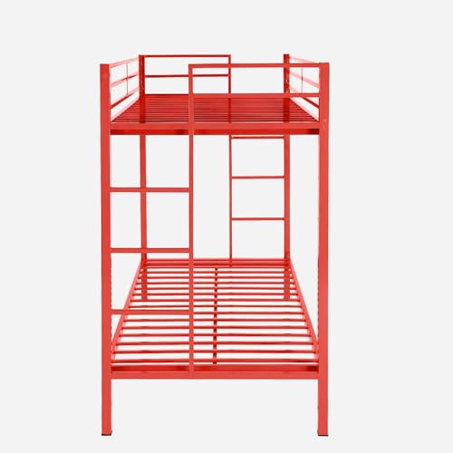 Image of Pilio Twin Over Twin Metal Bunk Bed | Bunk Bed Without Storage for Kids & Adult | Double Decker Bed for Kids Room | Space-Saving Twin Bunk Room| Bunker Bed Frame (Mattress Included)