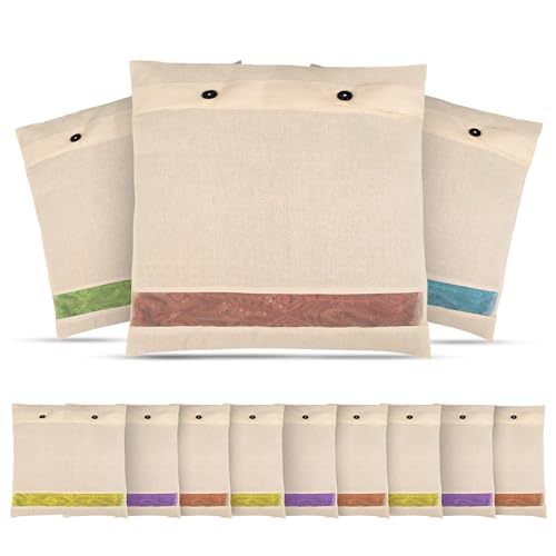 HOMFIL Brand - Laxis Cotton Button Saree Bags, Saree Covers With Button, Saree Covers For Storage, Wardrobe Organiser, Washable Saree Bag Size-36x42x2 CM (Pack of 12 Piece)