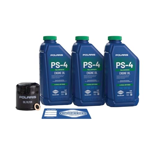 Polaris PS4 Oil Change Kit for Select RZR Models, Incl Oil, Filter -2881696 - image 2