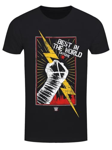WWE CM Punk Bolt T-Shirt Homme Noir, Noir , XXL