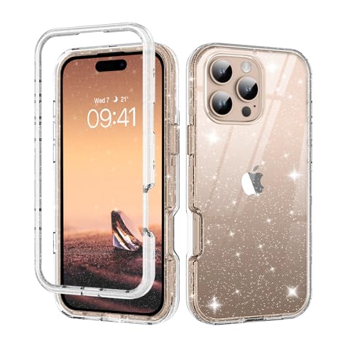 Coque protection intégrale iPhone 16 Pro Max transparente rigide hybride robuste à paillettes