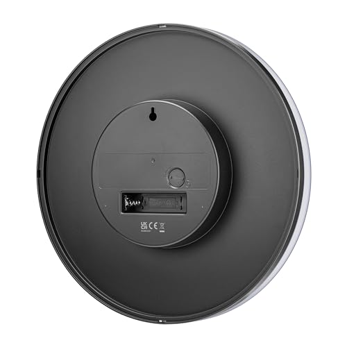 Image of Braun Plastic Classic Analogue Wall Clock with Silent Sweeping Quartz Movement - BC26B, Black