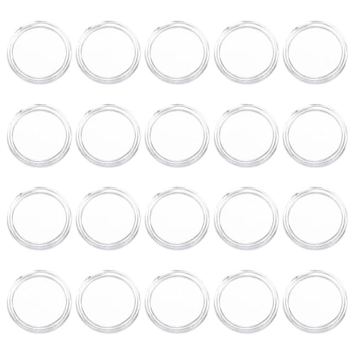 Cápsulas para monedas de plástico transparente Mikinona portamonedas para exhibir 100 piezas