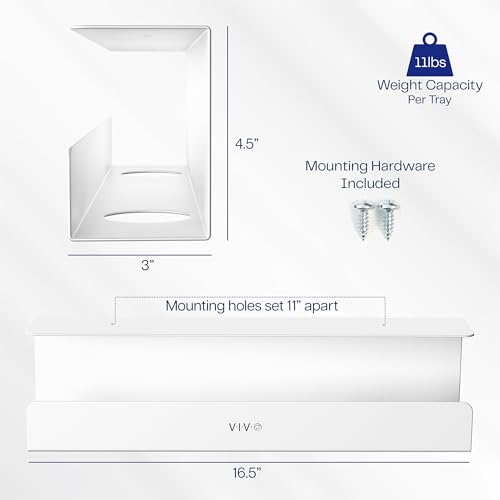 Image of VIVO Under Desk 17 inch Cable Management Tray, Cord Organizer, Home Office Desk Accessories, White, DESK-AC06-1CW
