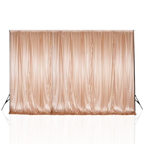 Rideau de fond élégant or rose en polyester fluide pour fête de luxe
