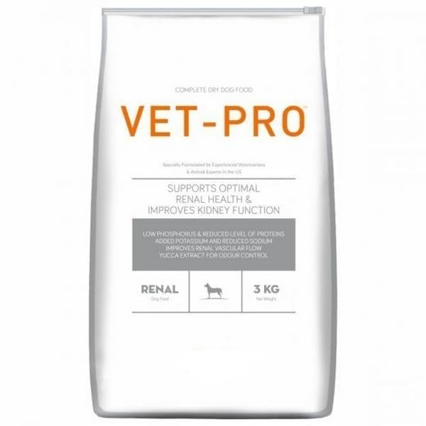 Image of Vet Pro Renal Dog Food, Chicken Flavor | Supports Renal Health & Improves Kidney Function for Adults Pet (Dry Food, Pack-3kg)