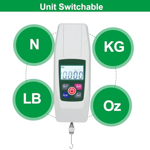 Digitales Kraftmessgerät, Push-Pull-Messgerät, Tragbares Kraftmessgerät, Automatische Abschaltung, Push- und Pull-Messgerät, Dynamometer, Spannungsdruckprüfer (KF-50)
