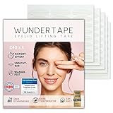 WUNDERTAPE Schlupflider Stripes Schlupflid Tape Streifen zum Augenlid-Lifting ohne OP (wasserfest, unsichtbar,24h halt, eyelid tape) Augenlid stripes unsichtbar (240 L)