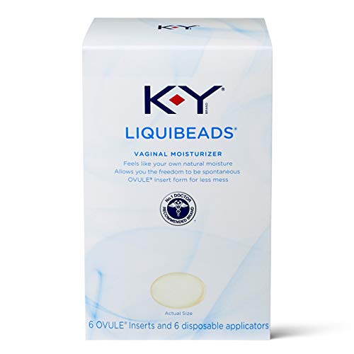Personal Lubricant, K-Y Liquibeads Vaginal Moisturizer, 6 Bead Inserts and 6 Applicators to