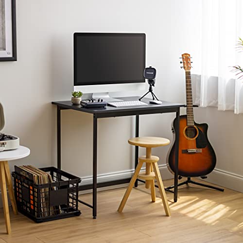 Iris Usa 32 Inch Modern Laptop And Computer Desk Office Table For Home Office, Water And Scratch Resistant Surface Gaming Desk, Easy To Assemble Black Desk #TOP3