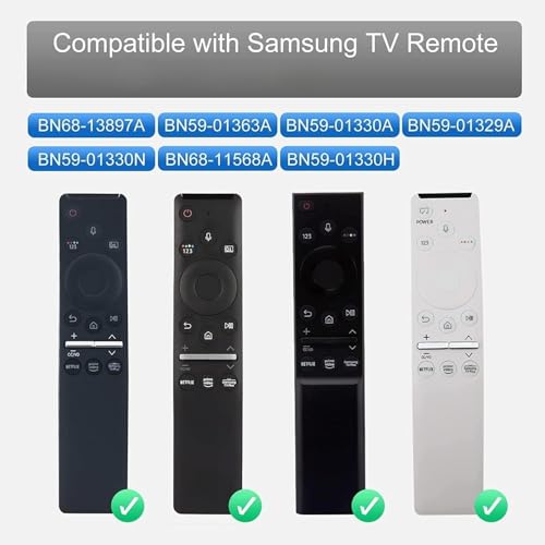 Image of Compatible with Samsung QLED TV Remote Control Suitable for Smart 4K OLED UHD Television Non Voice Command with Hot Keys - Match Remotes Keys Exactly with Existing Remote