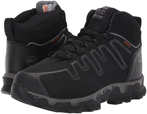 Timberland PRO Men's Powertrain Sport Alloy Safety Toe Internal Metguard EH Boot, Black Synthetic, 4 Wide | Image 6