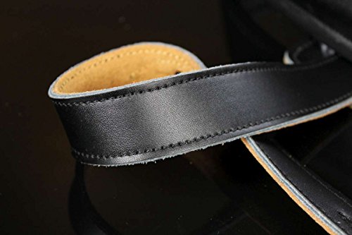 Iconic Leathers 3.25" Wide Black Dual Padded Guitar And Bass Strap Il-5Blk #TOP4