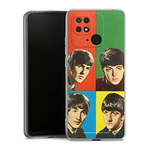 DeinDesign Coque en Silicone Compatible avec Xiaomi Redmi 10C Etui Silicone Coque Souple Rock ‘n’ Roll Visages The… - Les Beatles, Paul McCartney, John Lennon, RIngo Starr, George Harrison DeinDesign Coque en Silicone Compatible avec Xiaomi Redmi 10C Etui Silicone Coque Souple Rock 'n' Roll Visages The…