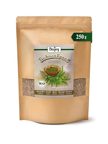 Biojoy Ajedrea Orgánica (250 g), secada y triturada, Té de Ajedrea (Satureja hortensis L.)