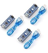 ELEGOO Carte Nano Module Pré-soudée avec Câble USB Compatible avec Arduino IDE (Nano x 3 avec câb...