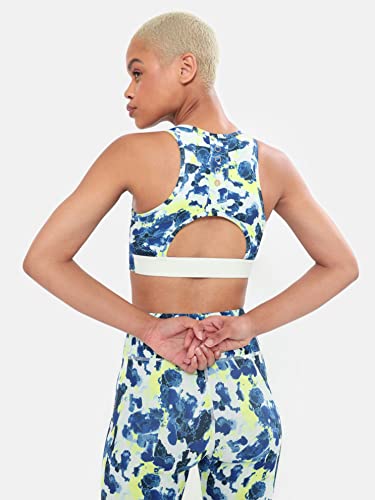 Image of Medium Impact Sports Bra | Slip on Workout Bra for Women for Gym | Criss Cross, Full Coverage, Anti Chafing | Contrast Seam Everyday Active Wear for Gym, Zumba, Yoga (CS700394L Multicolor L)