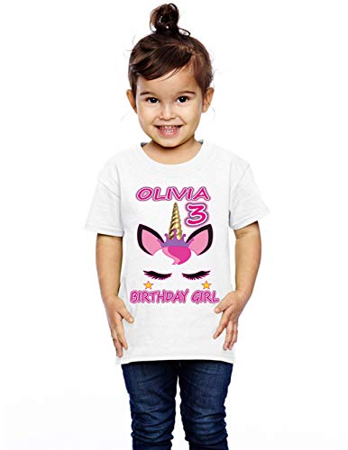 Personalized Unicorn Birthday Shirt, Add Any Name and Age, Custom Shirts for a Unicorn Birthday Party, Family Matching Shirts.