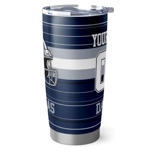 Image of Dallas Tumbler 20oz Travel Mug Gifts Custom Name Number