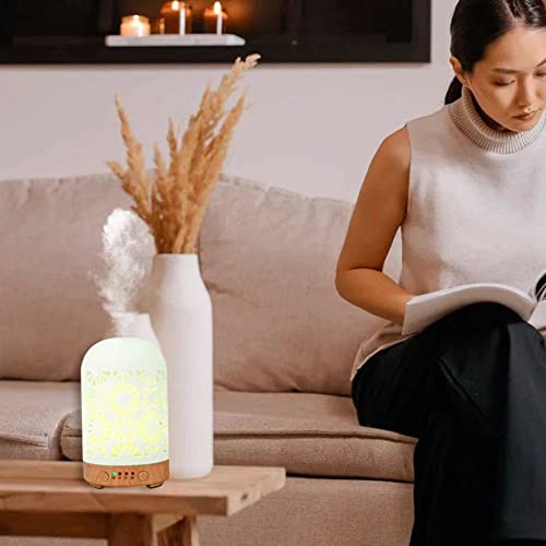 Homnas Essential Oil Diffuser With Oils, 100Ml Upgraded Ceramic Diffusers For Essential Oils, Ultrasonic Aromatherapy Oil Diffuser Humidifier With Lavender&Lemon Oils, Aromatherapy Humidifier For Home #TOP7