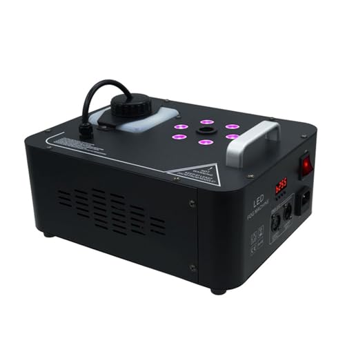 Máquina de humo TsoLay para escenario, 1200W, pulverización vertical, con 6 luces LED RGB y control remoto, para fiestas, Halloween y efectos de escenario miniatura 7