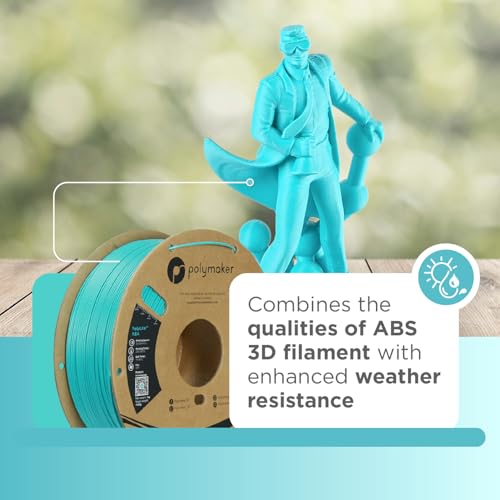 Image of Polymaker ASA Filament 1.75mm Polymaker Teal, 1kg ASA 3D Printing Filament, Heat & Weather Resistant - ASA 3D Printer Filament Perfect for Printing Outdoor Functional Parts