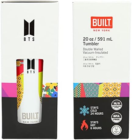 Miniatura 4 de BUILT BTS Taza térmica, 20.1 fl oz (591 ml), Suga, Acero inoxidable, Mi botella, Mercancía de Bangtan Boys BTS